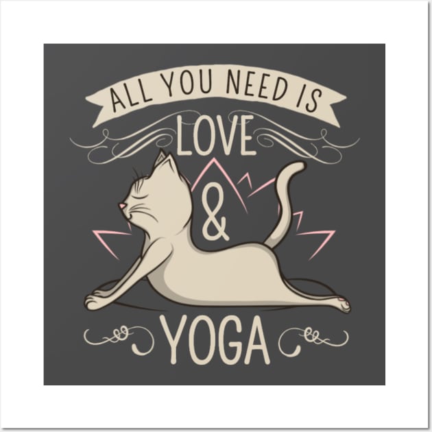 All you need is Yoga and Love Wall Art by NotUrOrdinaryDesign